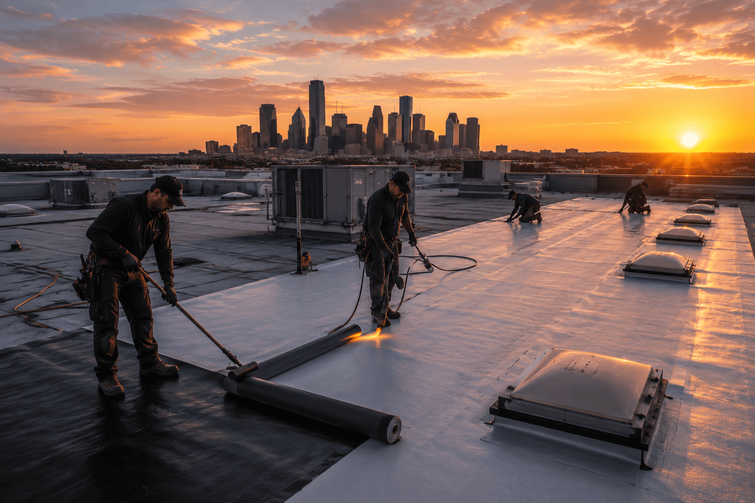 Flat roof home section