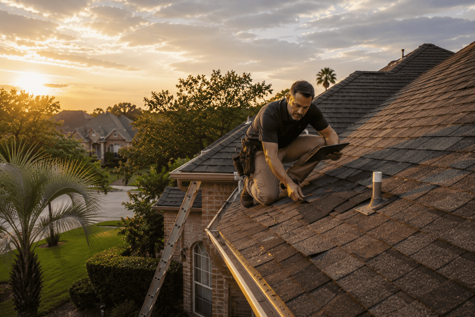 Roof inspection in Houston