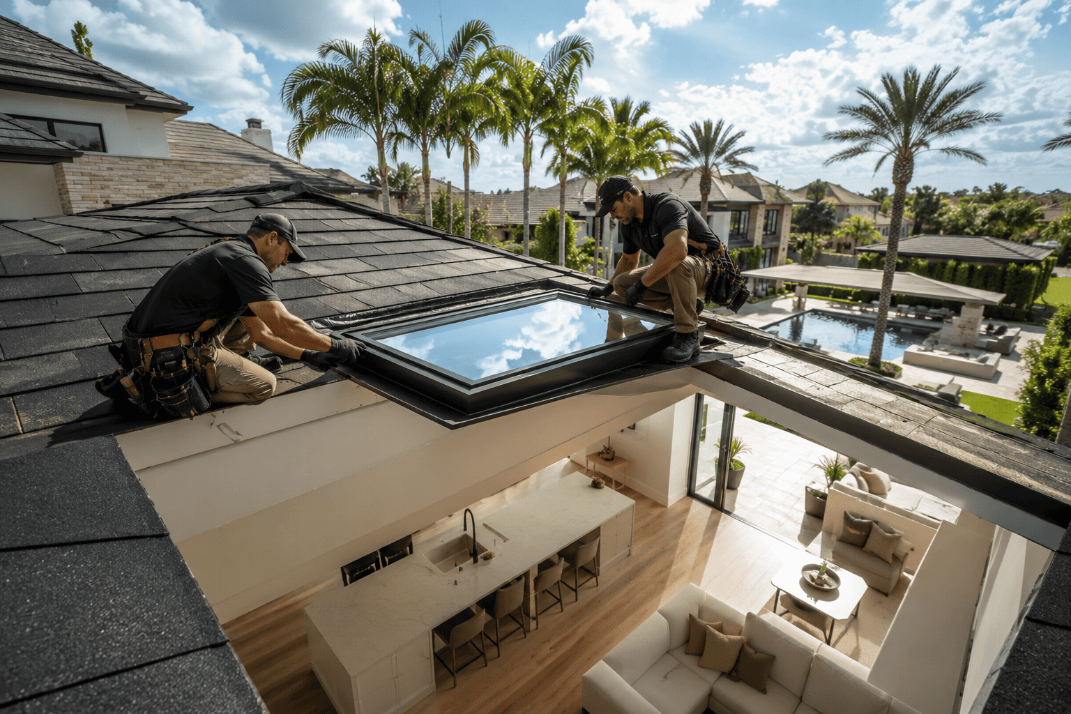 Home skylight installation